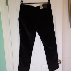 Levi’s 724 High Rise Slim Straight Corduroy Pants Black 18 Short W34 L30 NWT